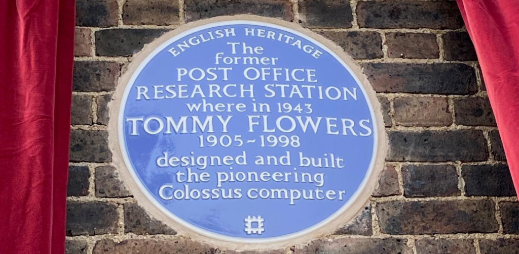 English Heritage plaque for Tommy Flowers
